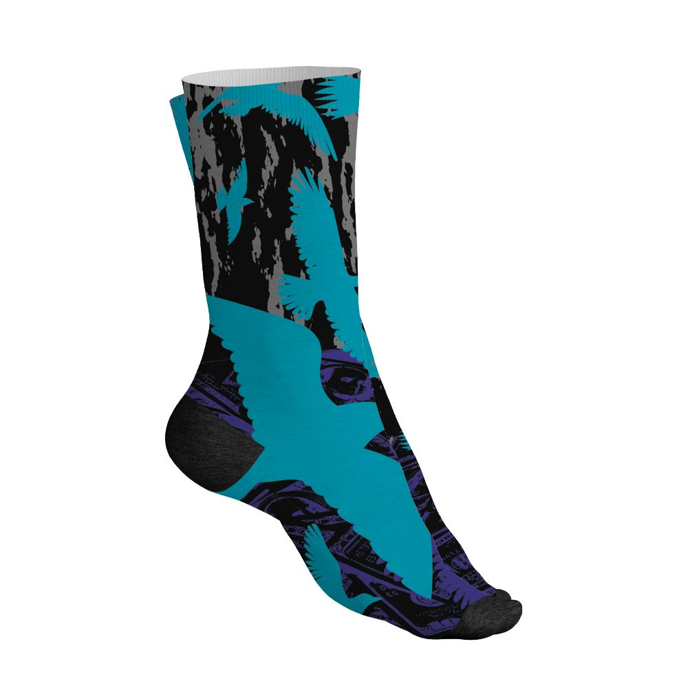 Aqua-8s-NastyJamz-Socks-Match-Move-In-Silence-Money-3D-All-Over-Print