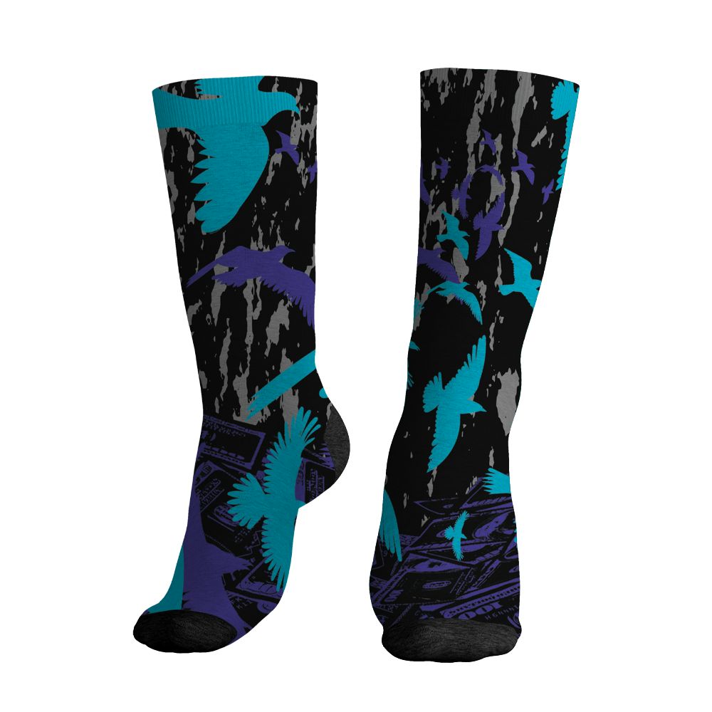 Aqua-8s-NastyJamz-Socks-Match-Move-In-Silence-Money-3D-All-Over-Print