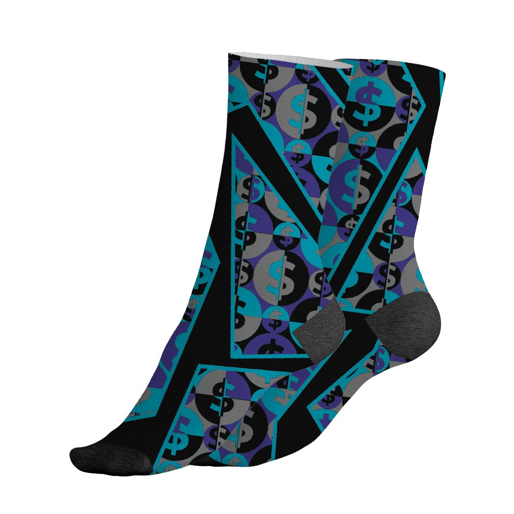 Aqua-8s-NastyJamz-Socks-Match-My-Mind-On-My-Money-BER-3D-All-Over-Print