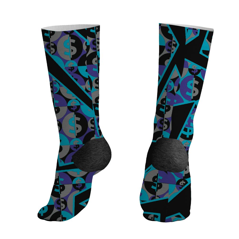 Aqua-8s-NastyJamz-Socks-Match-My-Mind-On-My-Money-BER-3D-All-Over-Print