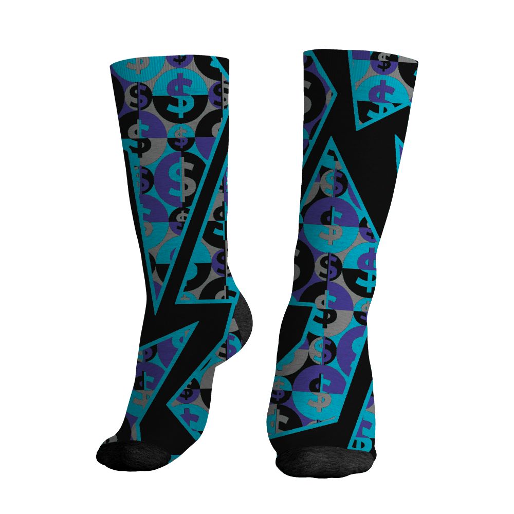 Aqua-8s-NastyJamz-Socks-Match-My-Mind-On-My-Money-BER-3D-All-Over-Print