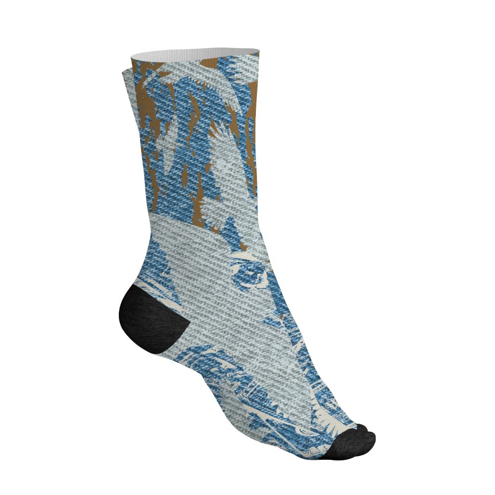 Denim-Worn-Blue-4s-NastyJamz-Socks-Match-Move-In-Silence-Money-3D-All-Over-Print
