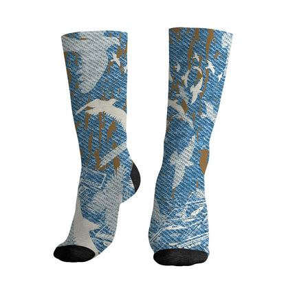 Denim-Worn-Blue-4s-NastyJamz-Socks-Match-Move-In-Silence-Money-3D-All-Over-Print