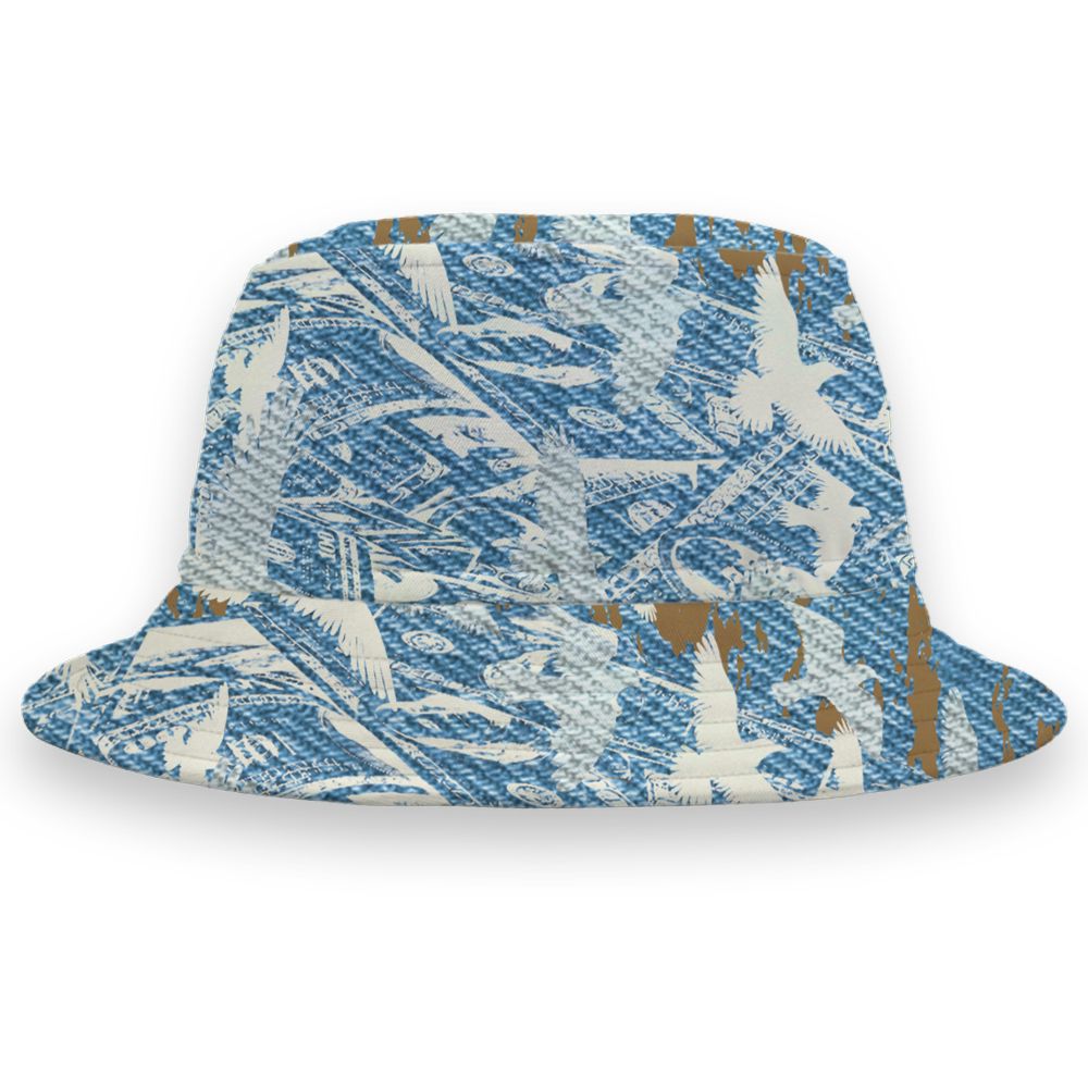 Denim-Worn-Blue-4s-NastyJamz-Bucket-Hat-Match-Move-In-Silence-Money-All-Over-Print