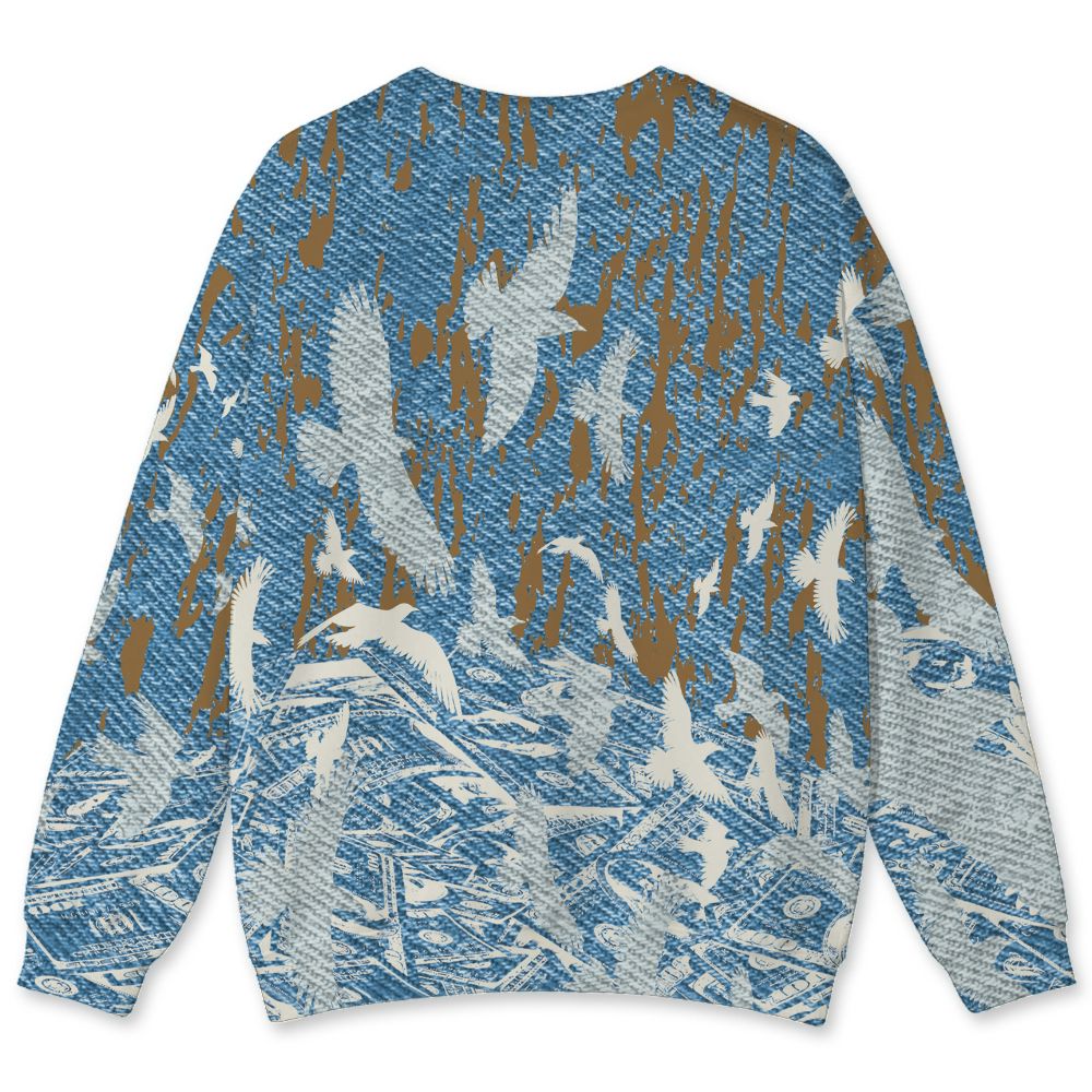 Denim-Worn-Blue-4s-NastyJamz-Sweatshirt-Match-Move-In-Silence-Money-3D-All-Over-Print