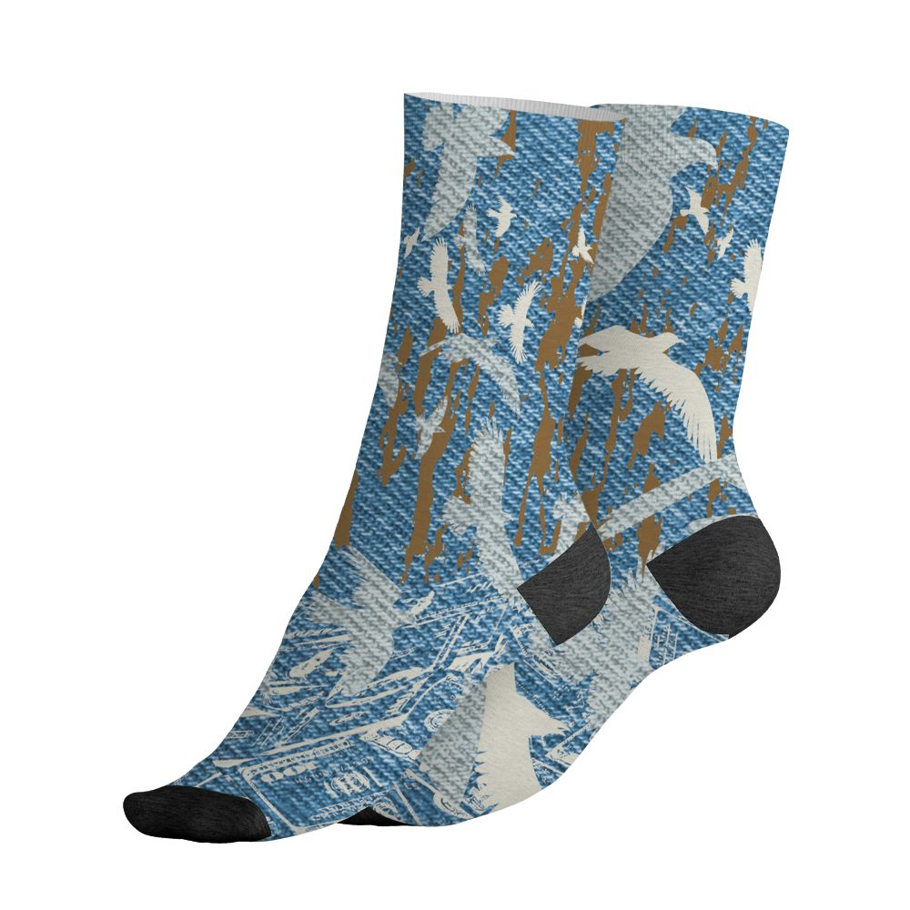 Denim-Worn-Blue-4s-NastyJamz-Socks-Match-Move-In-Silence-Money-3D-All-Over-Print