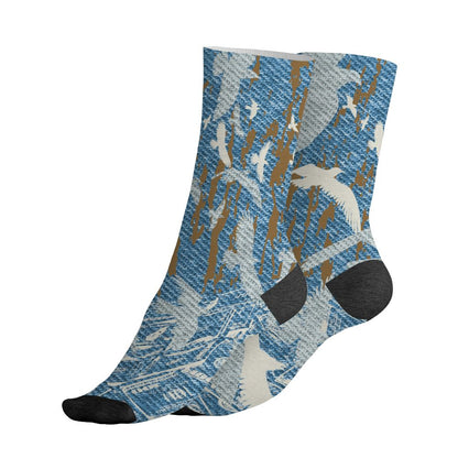 Denim-Worn-Blue-4s-NastyJamz-Socks-Match-Move-In-Silence-Money-3D-All-Over-Print