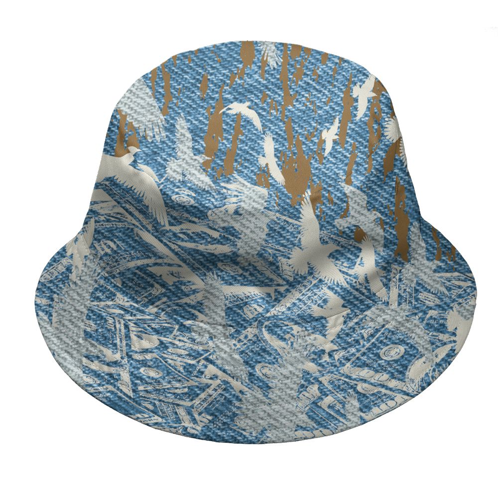 Denim-Worn-Blue-4s-NastyJamz-Bucket-Hat-Match-Move-In-Silence-Money-All-Over-Print