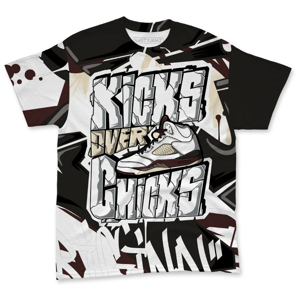 Black-Collective-5s-NastyJamz-T-Shirt-Match-Kicks-Over-Chicks-3D-All-Over-Print