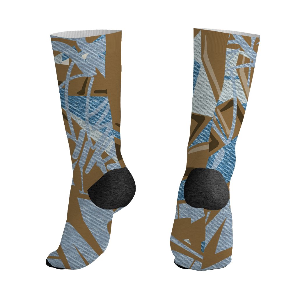 Denim-Worn-Blue-4s-NastyJamz-Socks-Match-Kicks-Over-Chicks-3D-All-Over-Print