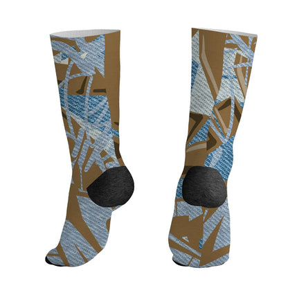 Denim-Worn-Blue-4s-NastyJamz-Socks-Match-Kicks-Over-Chicks-3D-All-Over-Print