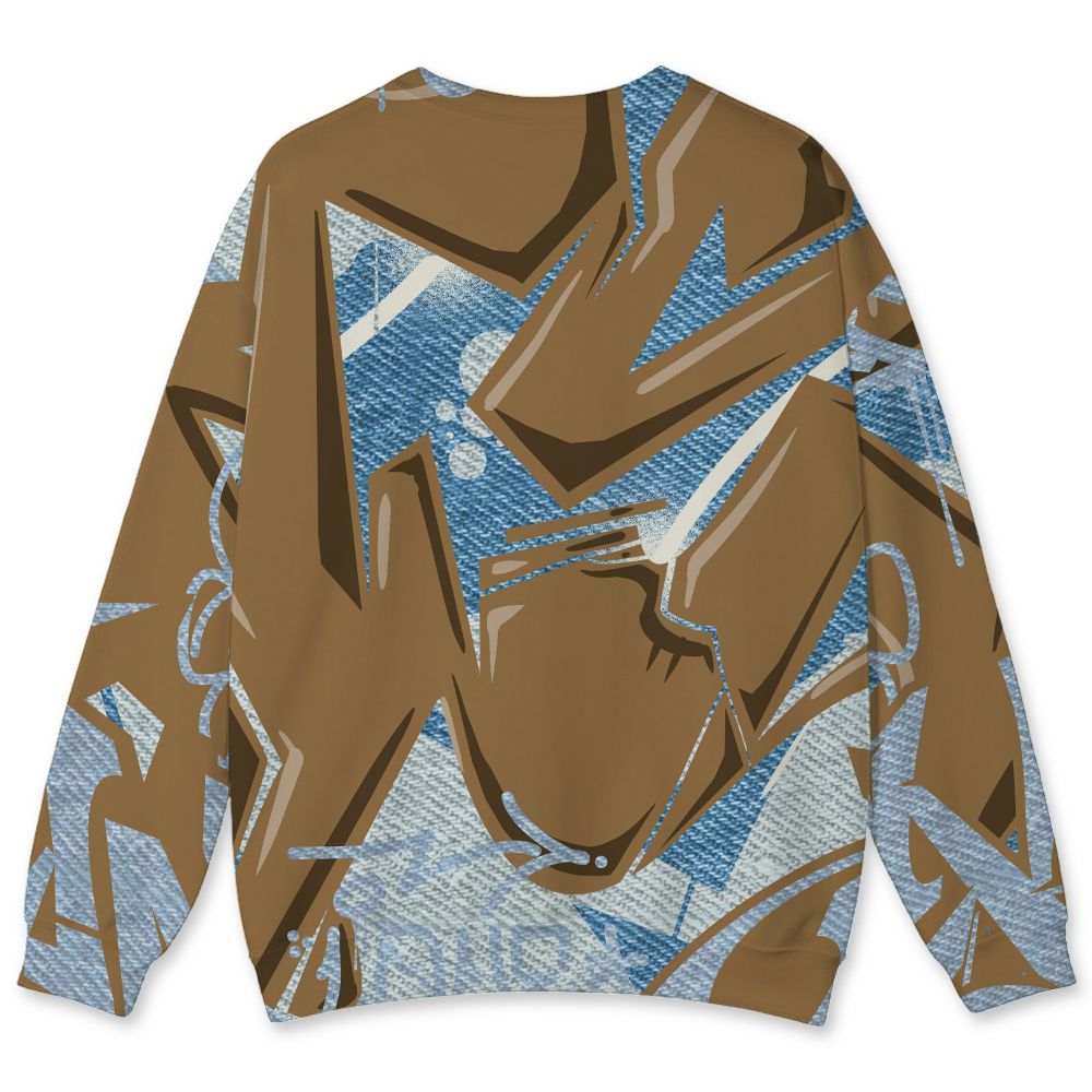 Denim-Worn-Blue-4s-NastyJamz-Sweatshirt-Match-Kicks-Over-Chicks-3D-All-Over-Print