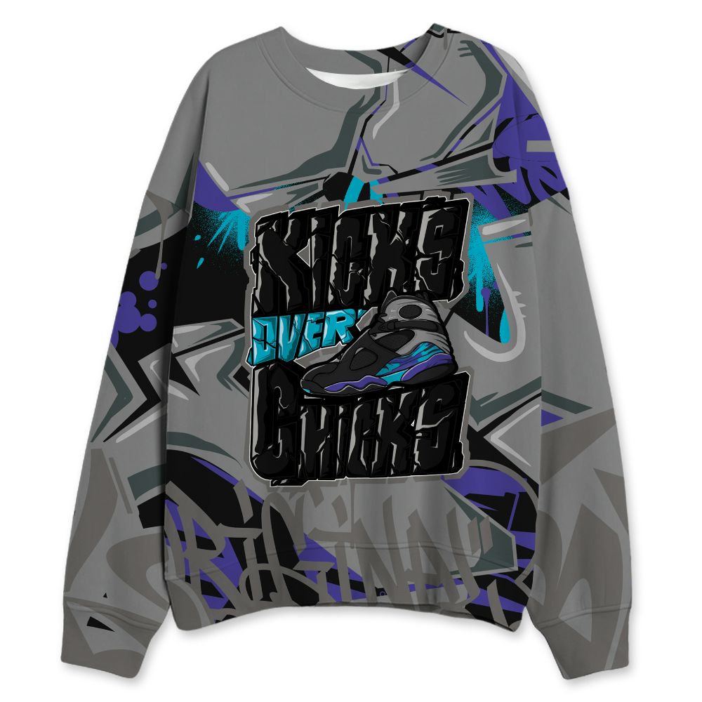 Aqua-8s-NastyJamz-Sweatshirt-Match-Kicks-Over-Chicks-3D-All-Over-Print