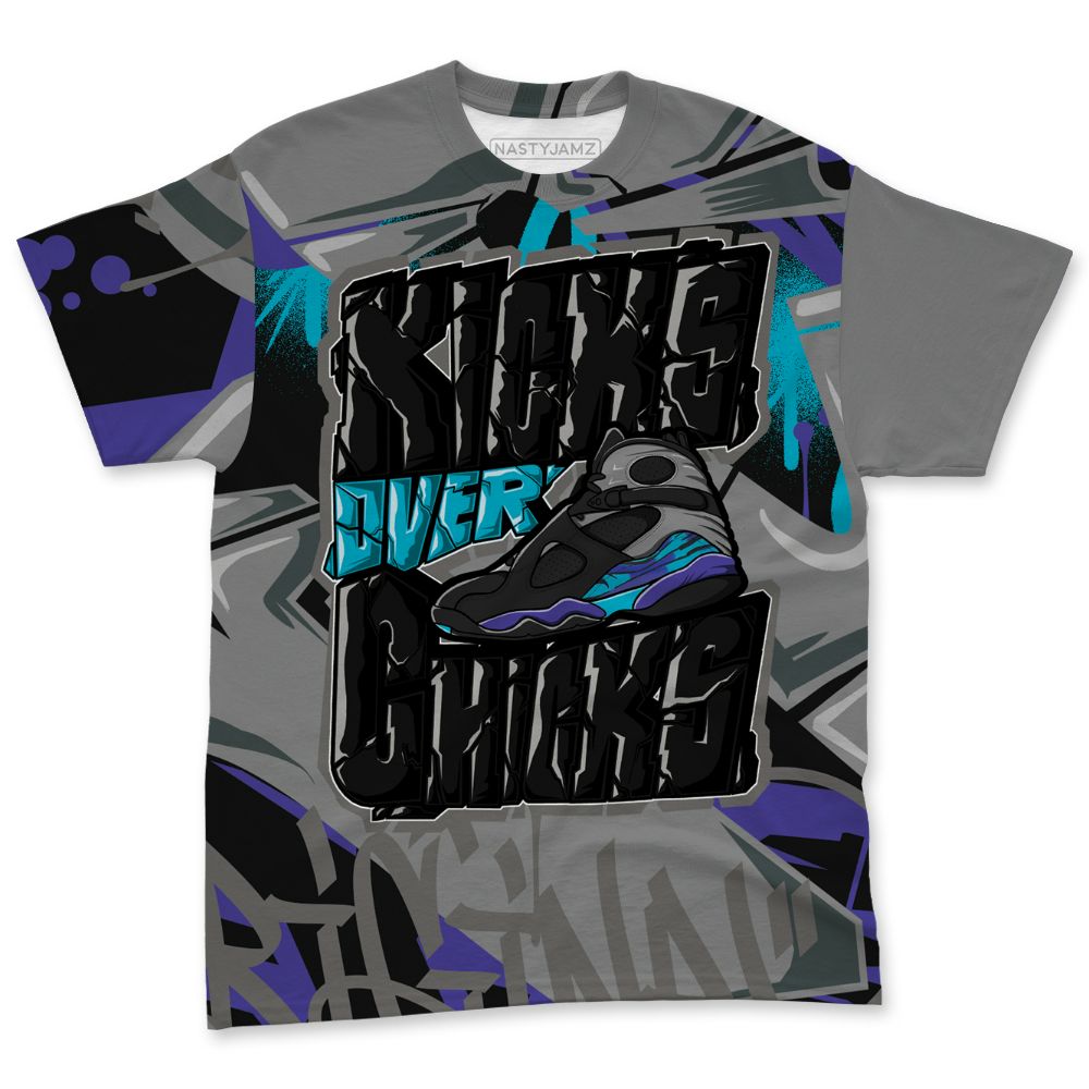 Aqua-8s-NastyJamz-T-Shirt-Match-Kicks-Over-Chicks-3D-All-Over-Print