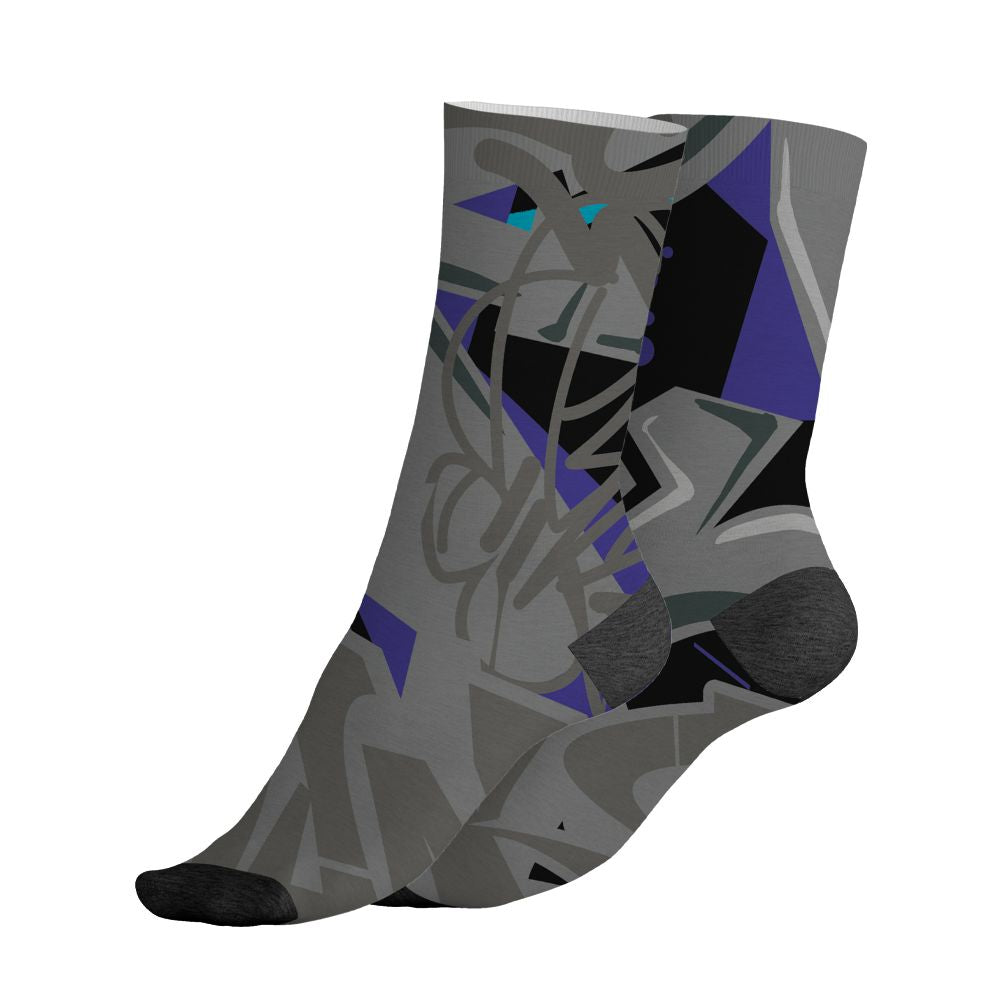Aqua 8s NastyJamz Socks Match Kicks Over Chicks 3D All-Over Print