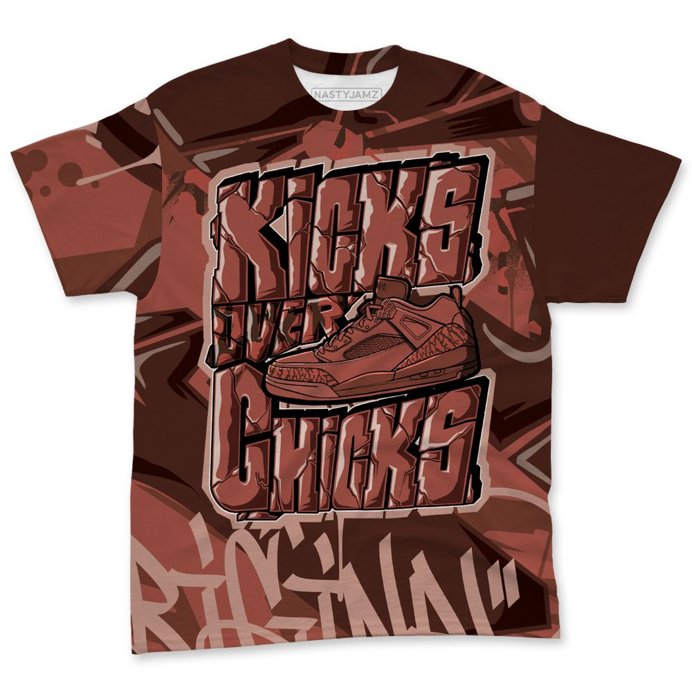 Spizike-Canyon-Rust-NastyJamz-T-Shirt-Match-Kicks-Over-Chicks-3D-All-Over-Print