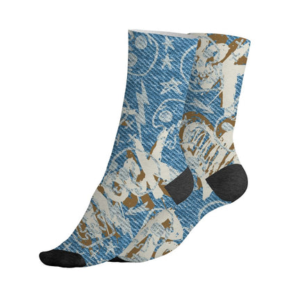 Denim-Worn-Blue-4s-NastyJamz-Socks-Match-Love-Rock-3D-All-Over-Print