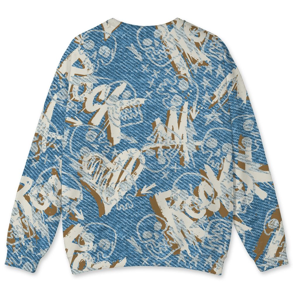 Denim-Worn-Blue-4s-NastyJamz-Sweatshirt-Match-Love-Rock-3D-All-Over-Print