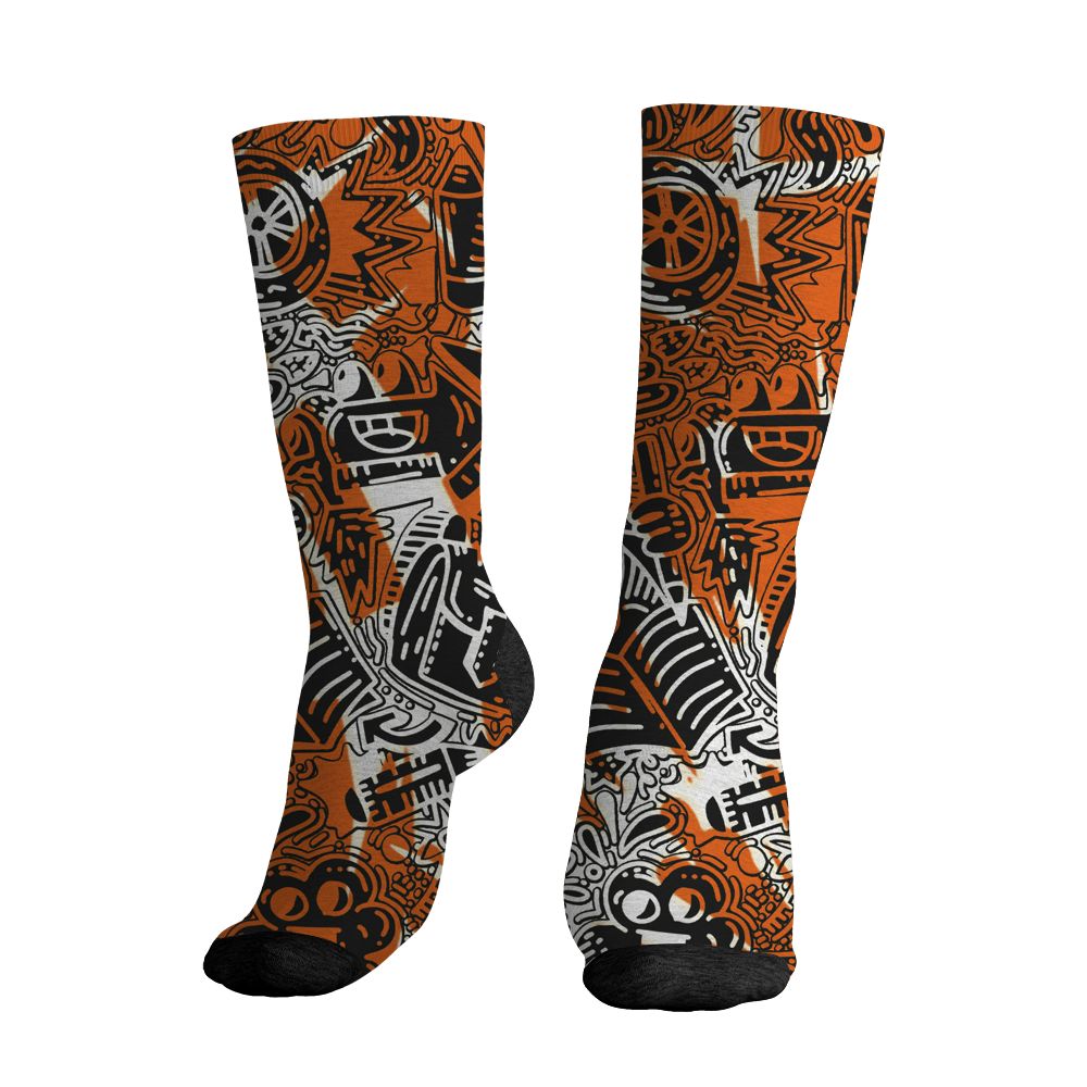 AJ 1 Shattered Backboard.NastyJamz Socks Match.Back To School Pattern 3D