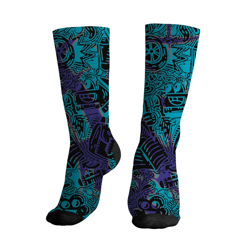 Aqua-8s-NastyJamz-Socks-Match-Back-To-School-Pattern-3D-All-Over-Print
