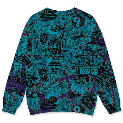 Aqua-8s-NastyJamz-Sweatshirt-Match-k-To-School-Pattern-3D-All-Over-Print
