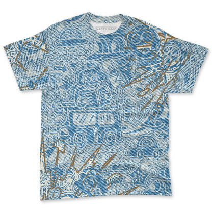 Denim-Worn-Blue-4s-NastyJamz-T-Shirt-Match-Back-To-School-Pattern-3D-All-Over-Print