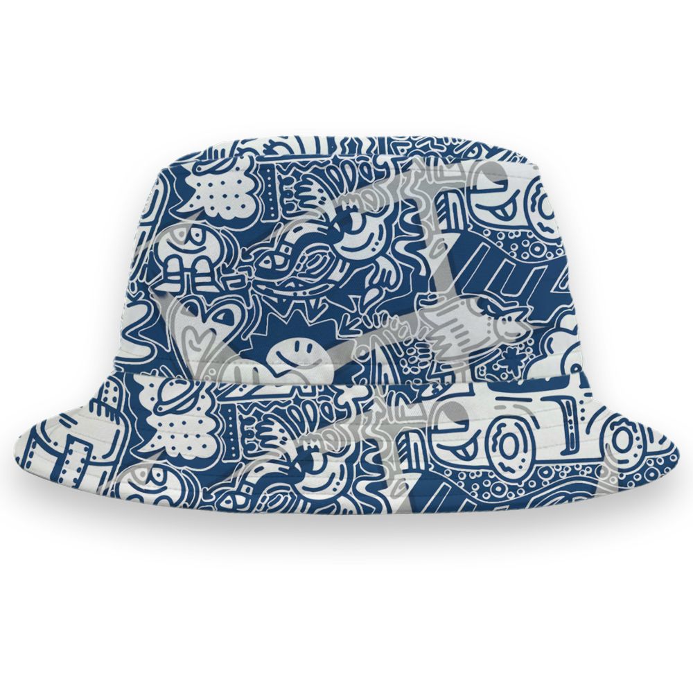 French-Blue-12s-NastyJamz-Bucket-Hat-Match-Back-To-School-Pattern-All-Over-Print