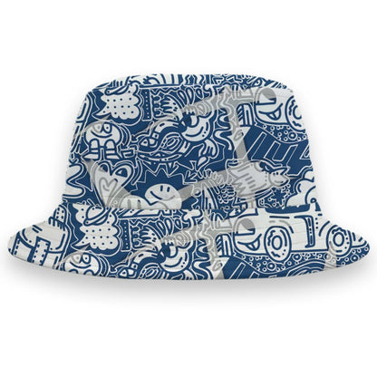 French-Blue-12s-NastyJamz-Bucket-Hat-Match-Back-To-School-Pattern-All-Over-Print