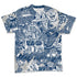 French-Blue-12s-NastyJamz-T-Shirt-Match-Back-To-School-Pattern-All-Over-Print