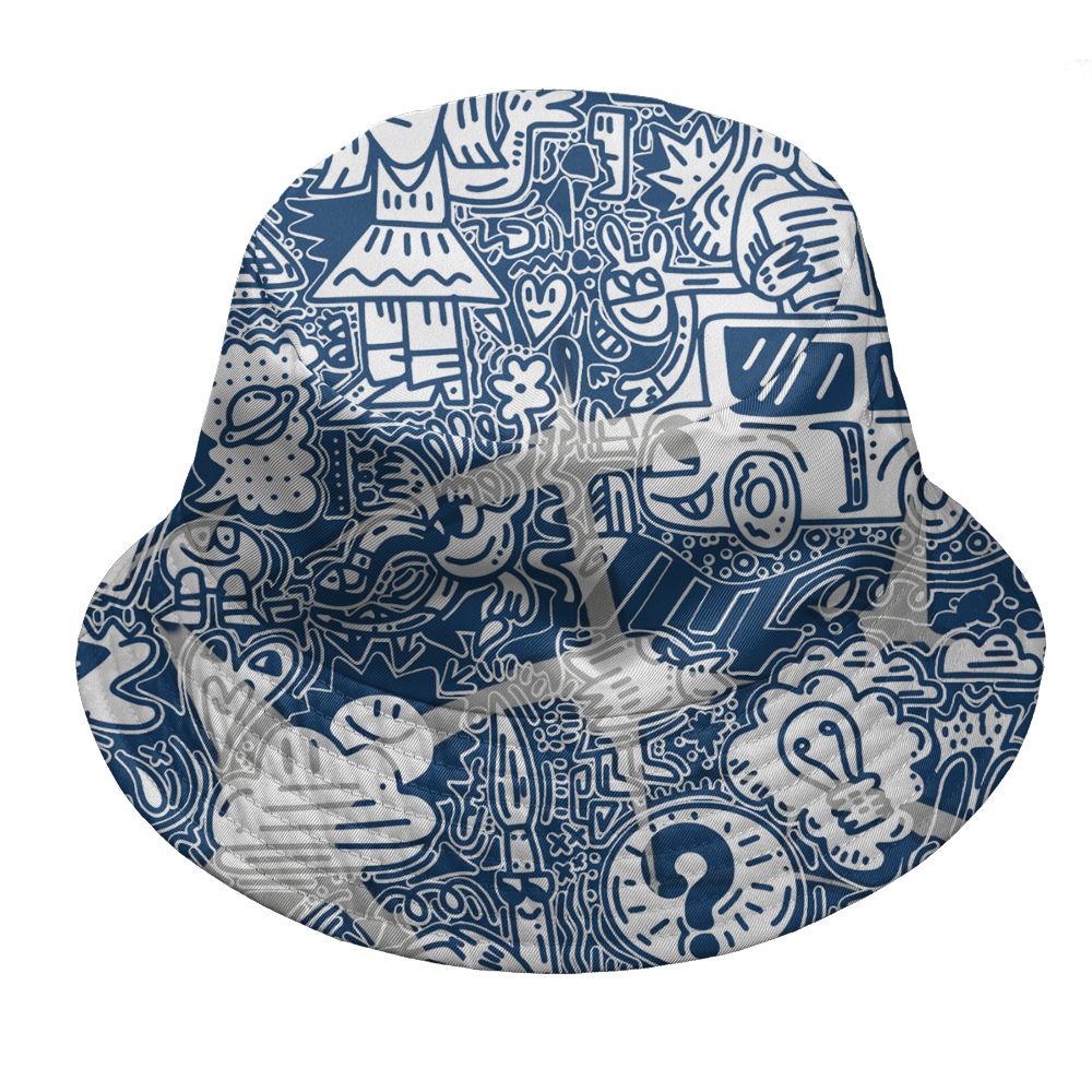 French-Blue-12s-NastyJamz-Bucket-Hat-Match-Back-To-School-Pattern-All-Over-Print