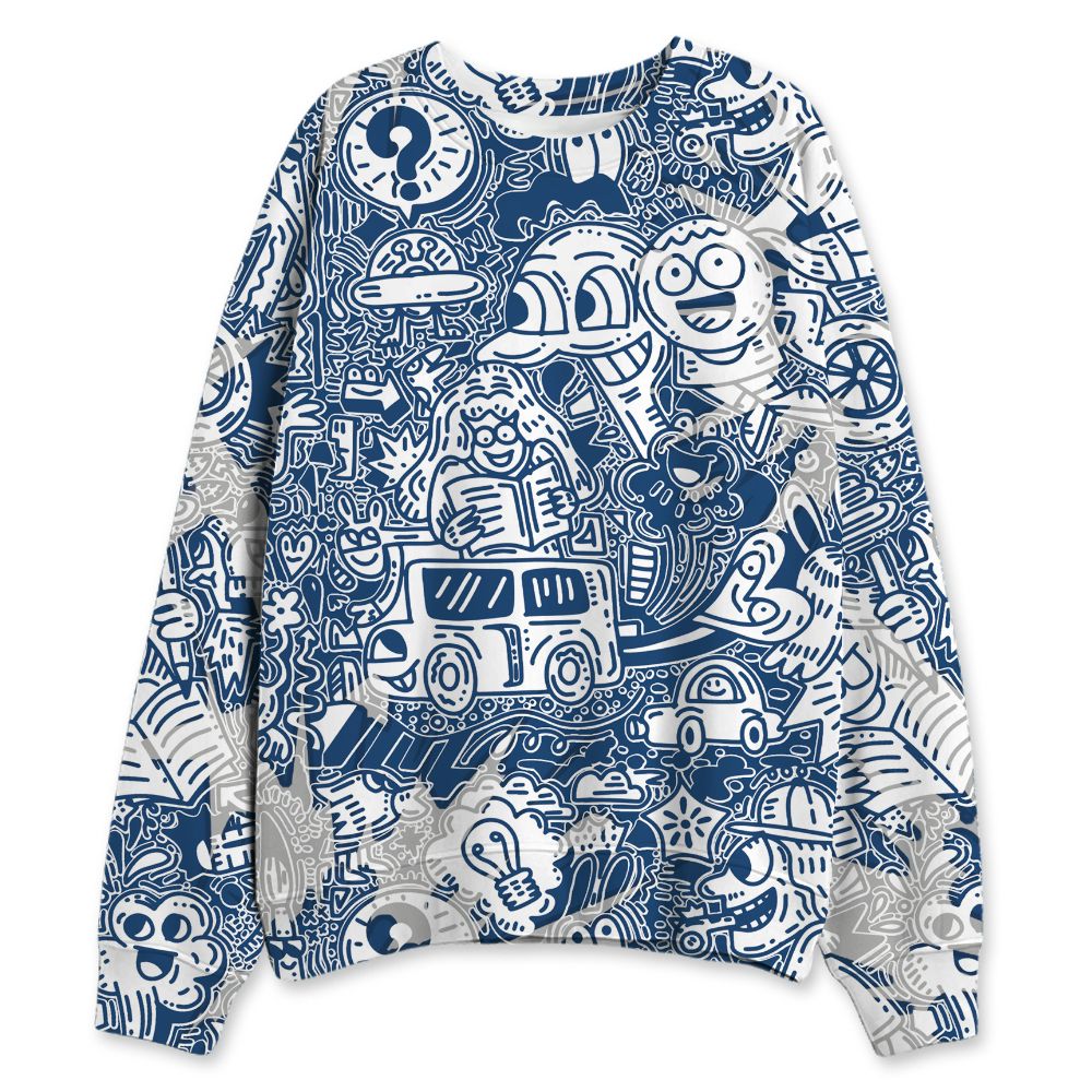 French-Blue-12s-NastyJamz-Sweatshirt-Match-Back-To-School-Pattern-All-Over-Print