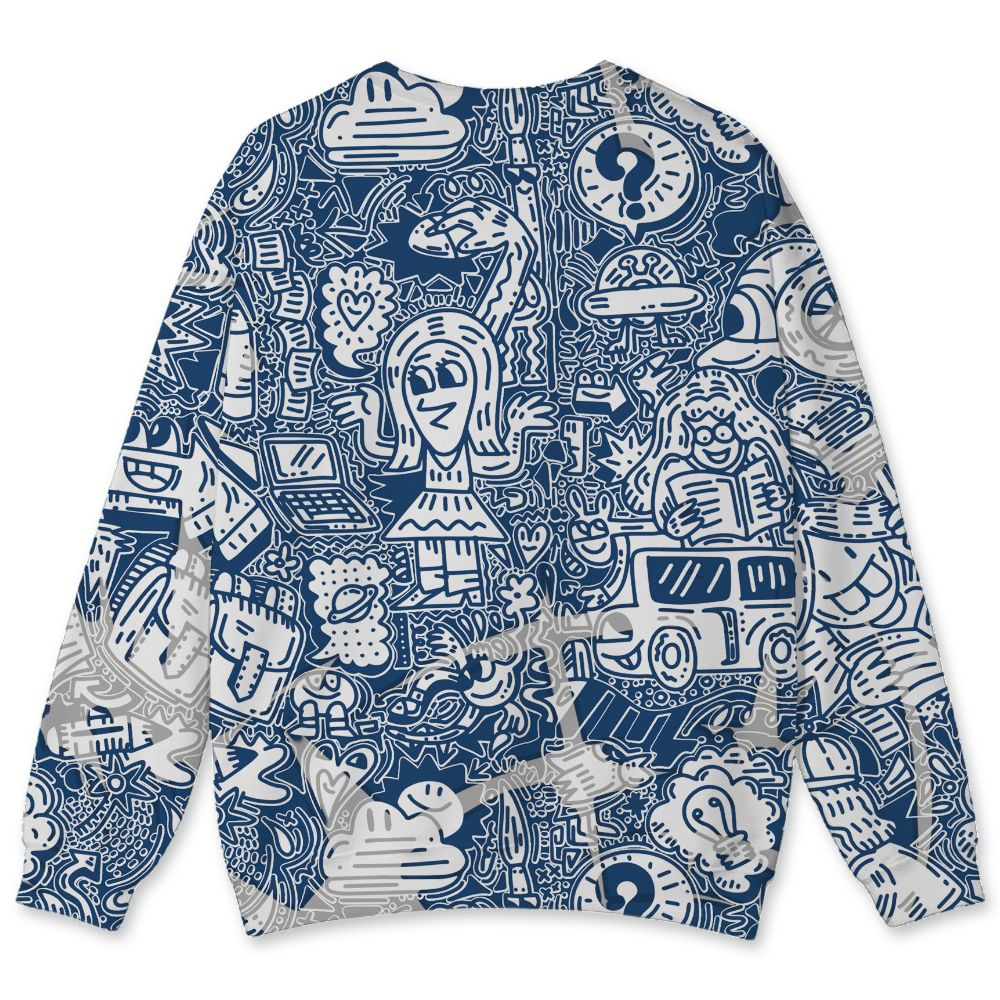 French-Blue-12s-NastyJamz-Sweatshirt-Match-Back-To-School-Pattern-All-Over-Print
