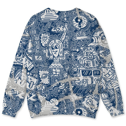 French-Blue-12s-NastyJamz-Sweatshirt-Match-Back-To-School-Pattern-All-Over-Print