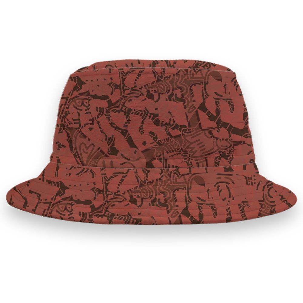 Spizike-Canyon-Rust-NastyJamz-Bucket-Hat-Match-Back-To-School-Pattern-All-Over-Print