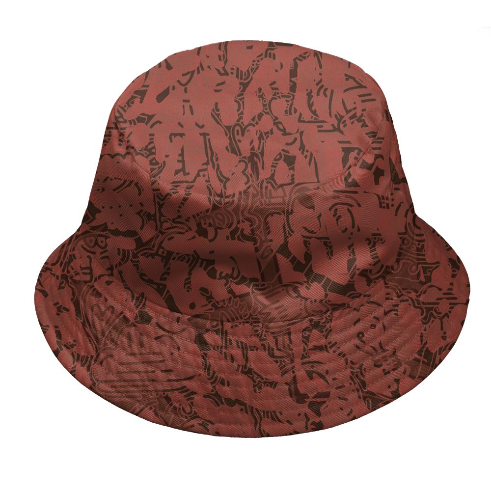 Spizike-Canyon-Rust-NastyJamz-Bucket-Hat-Match-Back-To-School-Pattern-All-Over-Print