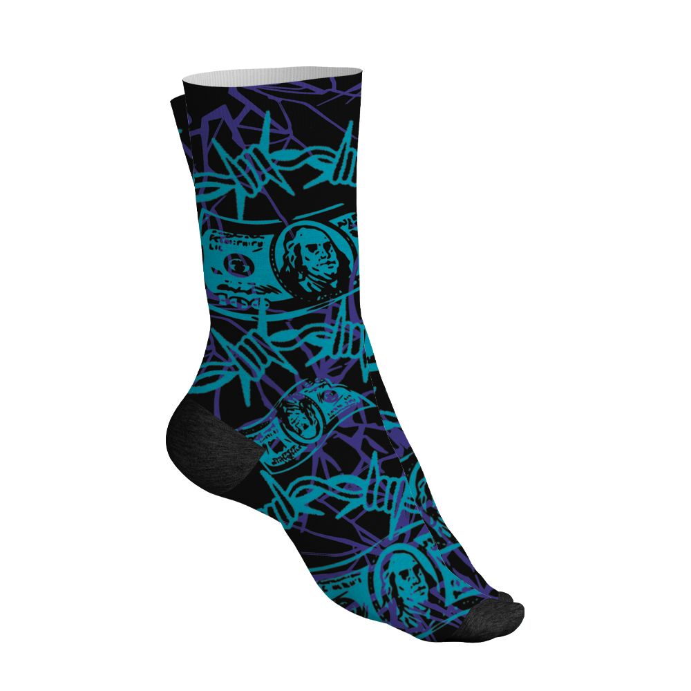 Aqua-8s-NastyJamz-Socks-Match-Doubt-Kills-Dreams-3D-All-Over-Print