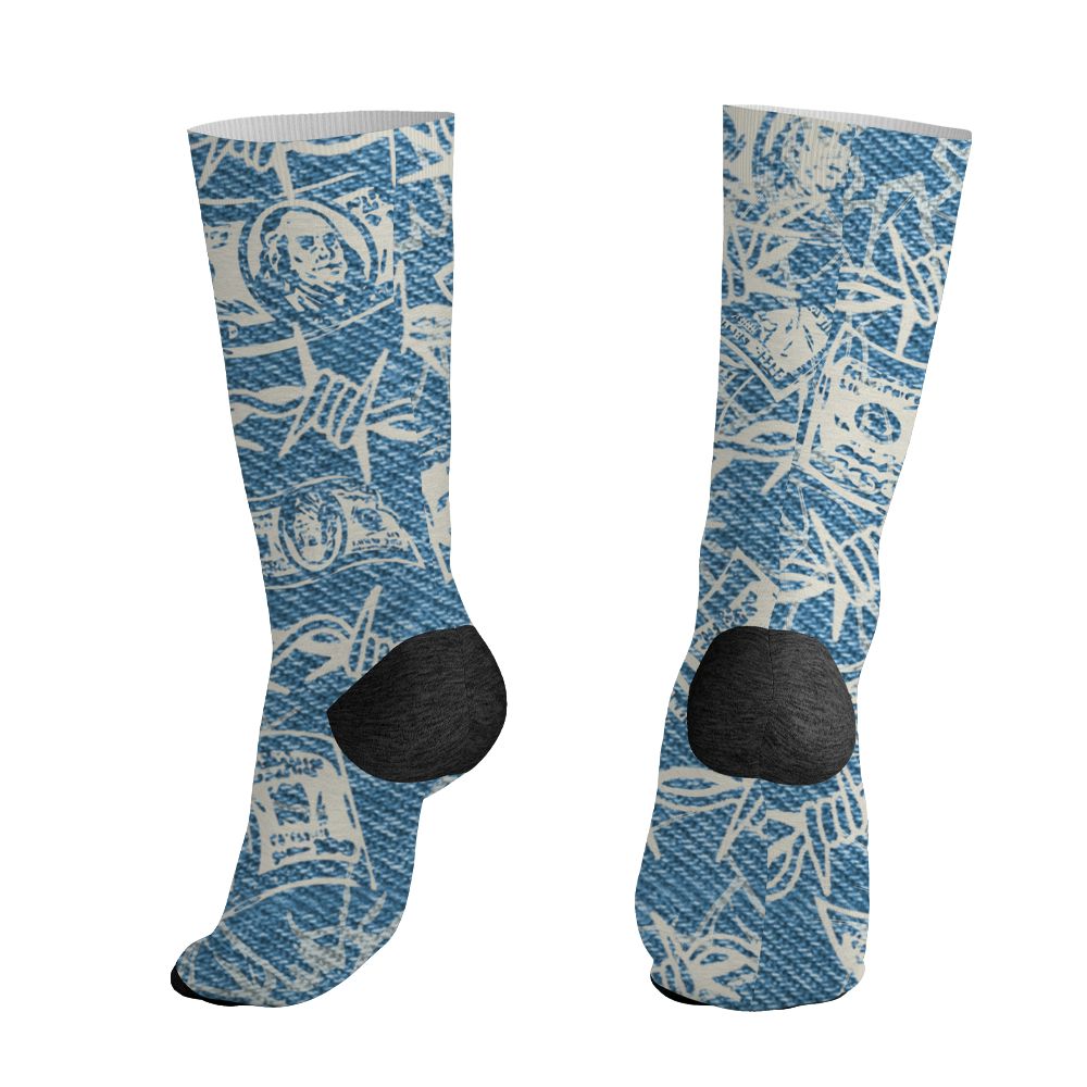 Denim-Worn-Blue-4s-NastyJamz-Socks-Match-Doubt-Kills-Dreams-3D-All-Over-Print