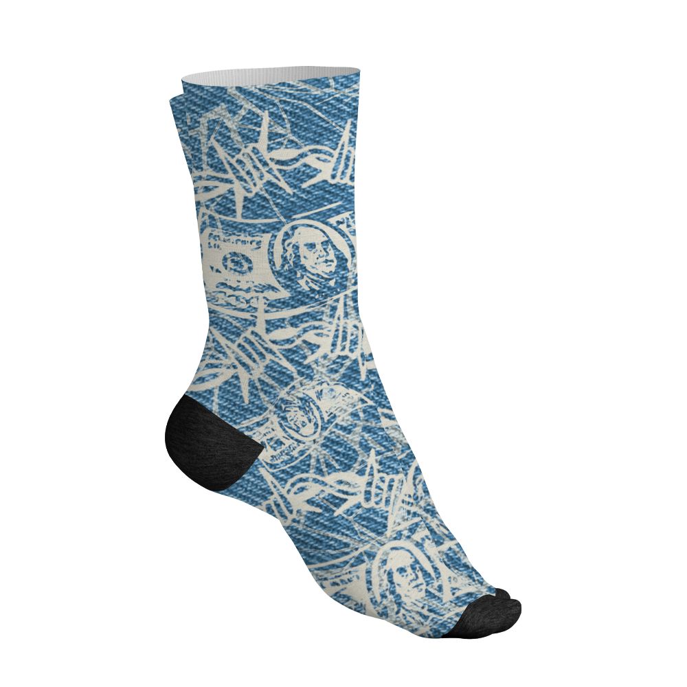 Denim-Worn-Blue-4s-NastyJamz-Socks-Match-Doubt-Kills-Dreams-3D-All-Over-Print