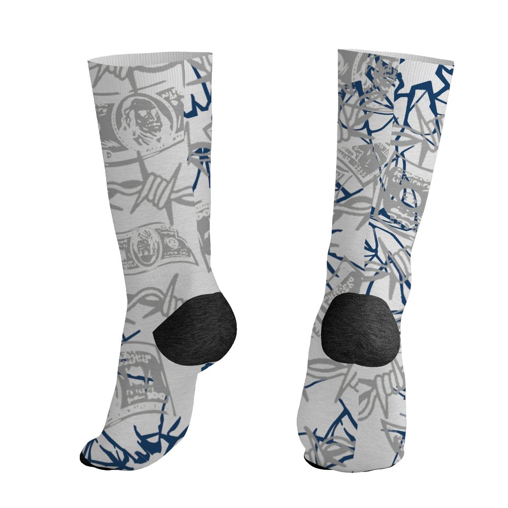 AJ 12 French Blue.NastyJamz Socks Match.Doubt Kills Dreams 3D