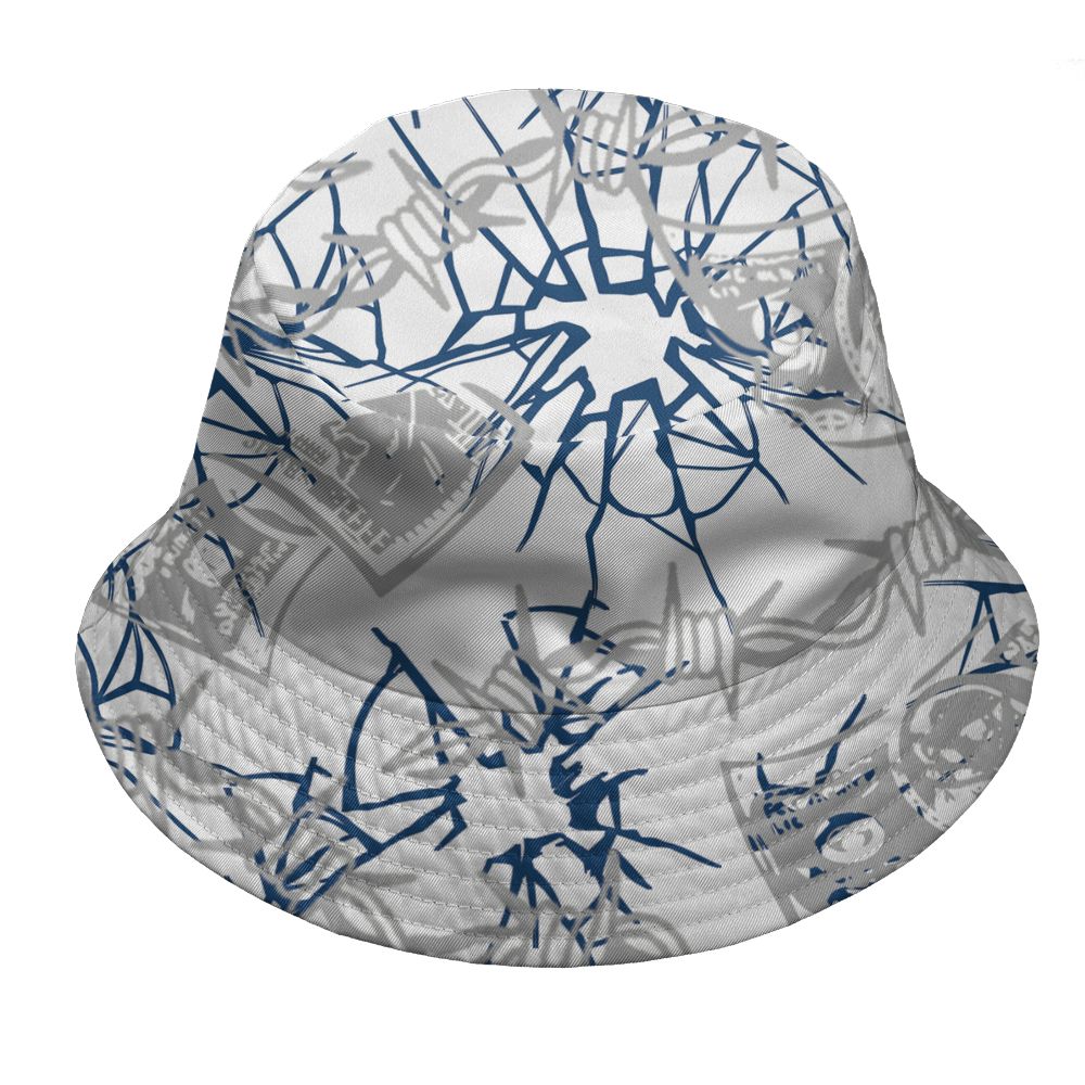 French-Blue-12s-NastyJamz-Bucket-Hat-Match-Doubt-Kills-Dreams-All-Over-Print