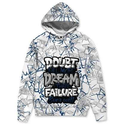 French-Blue-12s-NastyJamz-Hoodie-Match-Doubt-Kills-Dreams-All-Over-Print