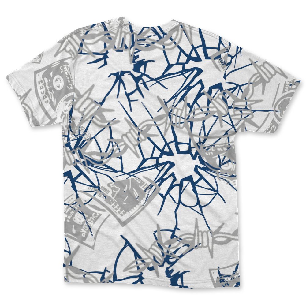 French-Blue-12s-NastyJamz-T-Shirt-Match-Doubt-Kills-Dreams-All-Over-Print