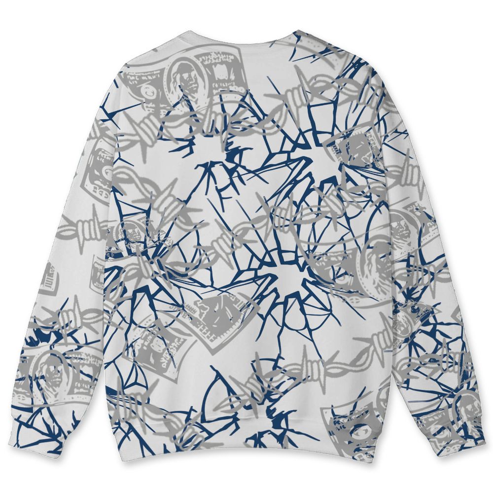 French-Blue-12s-NastyJamz-Sweatshirt-Match-Doubt-Kills-Dreams-All-Over-Print