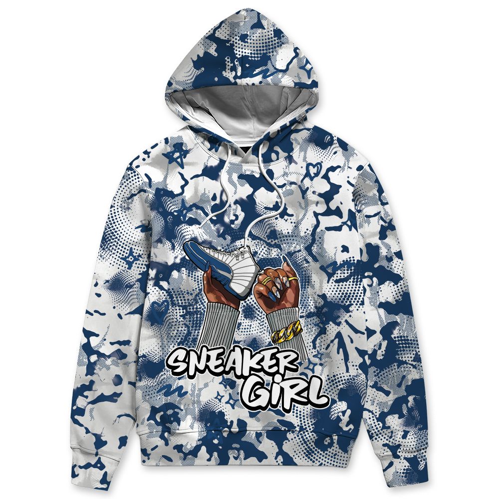 French-Blue-12s-NastyJamz-Hoodie-Match-Sneaker-Girl-Nail-All-Over-Print