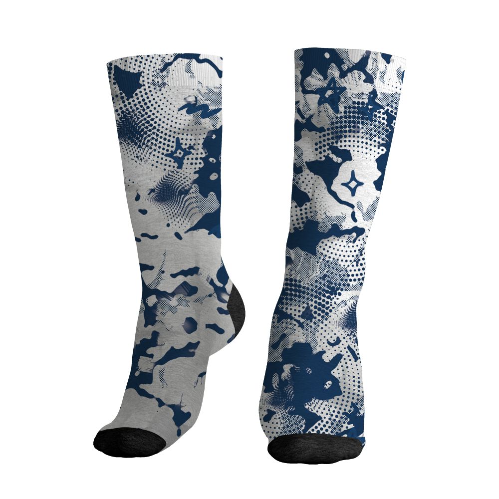 AJ 12 French Blue.NastyJamz Socks Match.Sneaker Girl Nail 3D