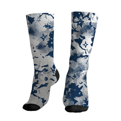 AJ 12 French Blue.NastyJamz Socks Match.Sneaker Girl Nail 3D