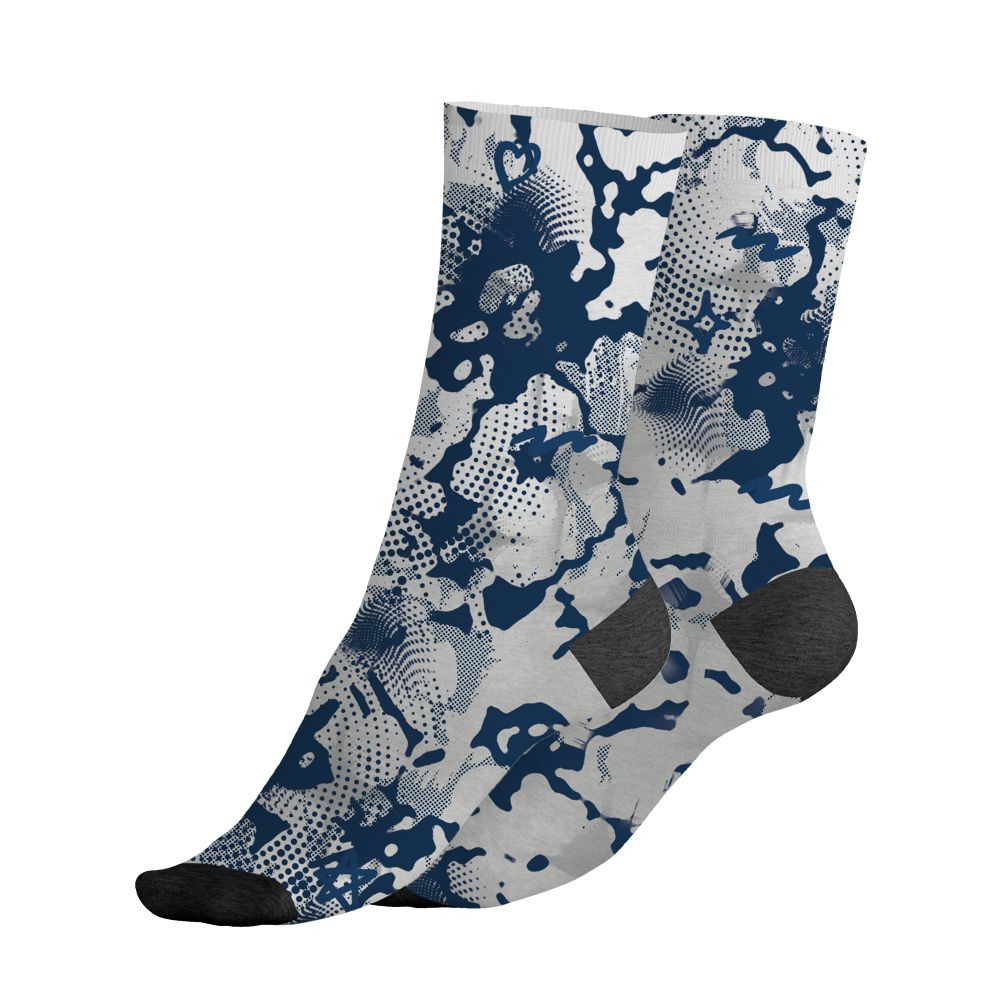 AJ 12 French Blue.NastyJamz Socks Match.Sneaker Girl Nail 3D