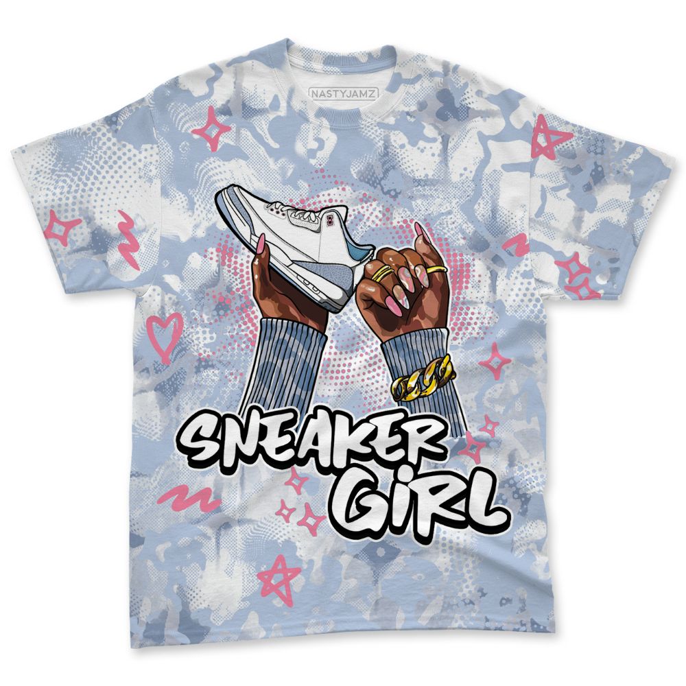 Cobalt-Bliss-3s-NastyJamz-T-Shirt-Match-Sneaker-Girl-Nail-3D-All-Over-Print