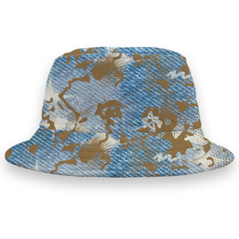 Denim-Worn-Blue-4s-NastyJamz-Bucket-Hat-Match-Sneaker-Girl-Nail-All-Over-Print