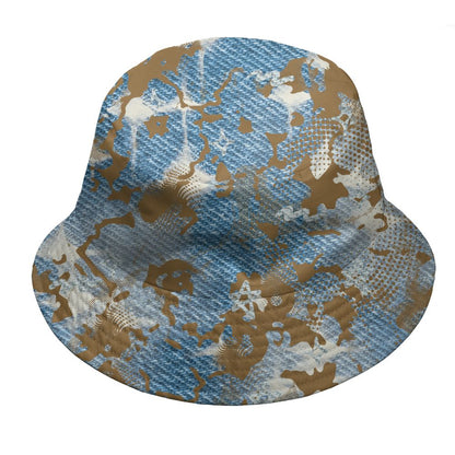 Denim-Worn-Blue-4s-NastyJamz-Bucket-Hat-Match-Sneaker-Girl-Nail-All-Over-Print